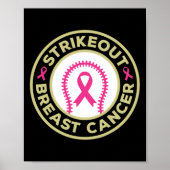 Breekkankerbewustmaking Baseball Fight Poster (Voorkant)