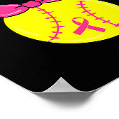 Breekkankerbewustzijnsveld Softball Fight Poster (Hoek)