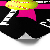 Breekkankerbewustzijnsveld Softball Fight Poster (Hoek)