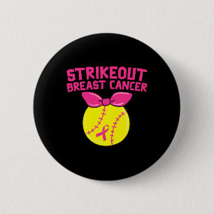 Breekkankerbewustzijnsveld Softball Fight Ronde Button 5,7 Cm