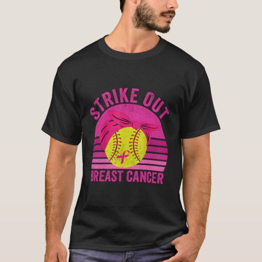 Breekkankerbewustzijnsveld Softball Fight T-shirt (Voorkant)