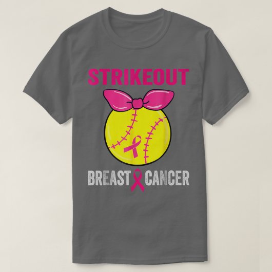 Breekkankerbewustzijnsveld Softball Fight T-shirt (Design voorkant)