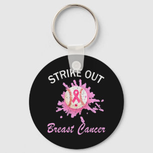 Breekkankerwaarschuwing Baseball Pink R Sleutelhanger