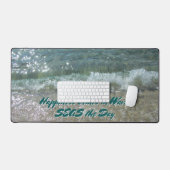Breekkende Surf Kuststrand Fotografisch Bureaumat (Keyboard & Muis)
