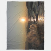 Breekwater in Kroatië: prachtige zonsondergang Fleece Deken (Voorkant)