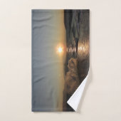 Breekwater in Kroatië: prachtige zonsondergang Handdoek (Handdoek)