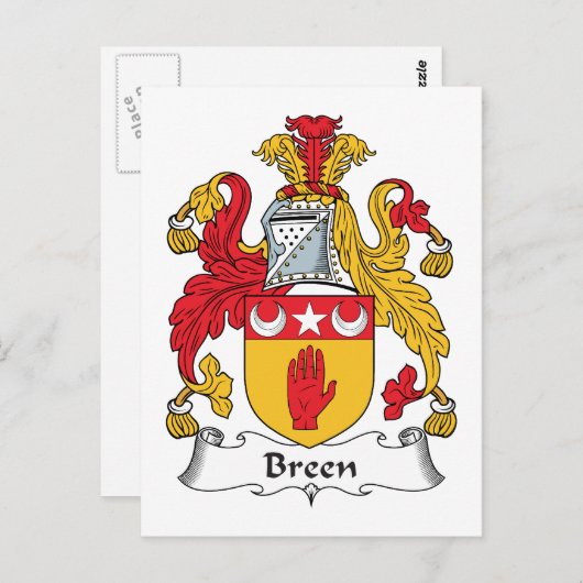 Breen Family Crest Briefkaart (Voorkant / Achterkant)
