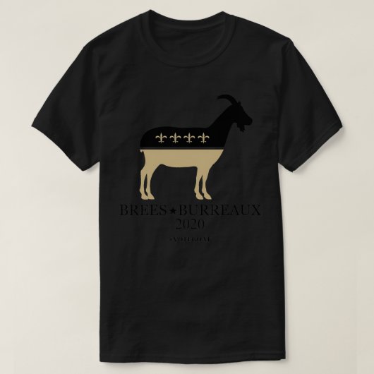 Brees Burreaux 2020 Black Gold T-shirt (Design voorkant)