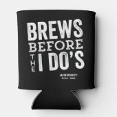 Breeuten voor ik de bierbruiloft gepersonaliseerd  blikjeskoeler (Achterkant)