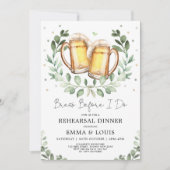 Breeuten voor ik Greenery Rehearsal Dinner Kaart (Voorkant)