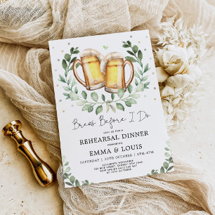 Breeuten voor ik Greenery Rehearsal Dinner Kaart