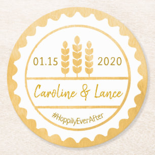 Breeuten voor ik het Pet van de bierflacon doe Ronde Kartonnen Onderzetter