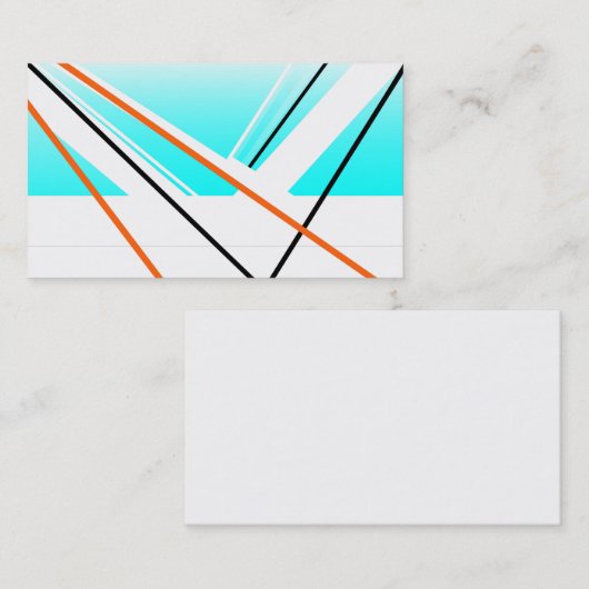 Breeze abstract blauw wit design visitekaartje (Voorkant / Achterkant)