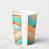 Breeze & Blush Paper Cup–Zachte Abstracte Verfriss Papieren Bekers (Rechts)