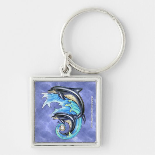 Breeze en Brine Square Sleutelhanger (Voorkant)