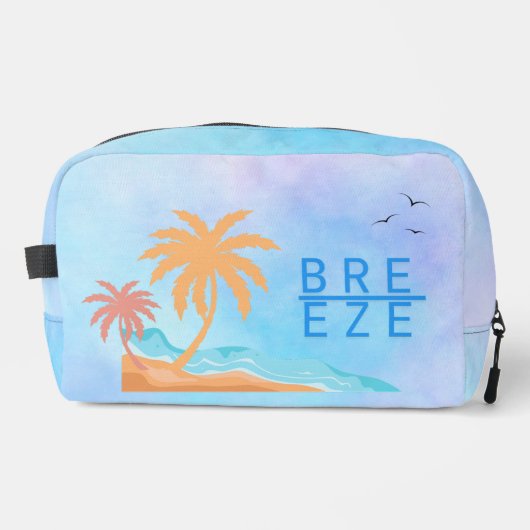 Breeze Summer Beach Print Cut Naaizak Toilettasje (Voorkant)