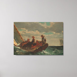 Breezing Up (A Fair Wind) door Winslow Homer Canvas Afdruk