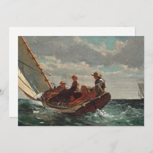 Breezing Up (een eerlijke wind) | Winslow Homer (Voorkant / Achterkant)
