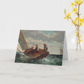 Breezing Up (een eerlijke wind) | Winslow Homer Kaart (Gele Bloem)