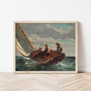 Breezing Up (een eerlijke wind)   Winslow Homer Poster