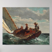 Breezing Up (een eerlijke wind) | Winslow Homer Poster (Voorkant)