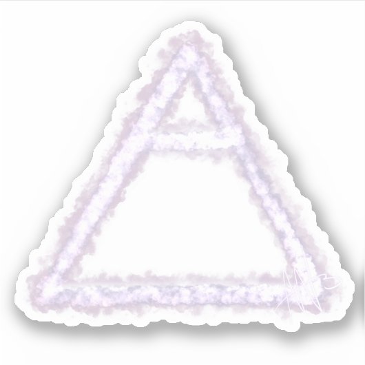 Breezy Air Element Alchemy Symbool Custom Sticker (Voorkant)