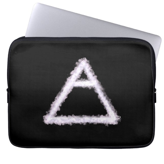 Breezy Air Element Alchemy Symbool Laptop Sleeve (Voorkant)