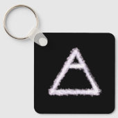 Breezy Air Element Alchemy Symbool Metaal Sleutelhanger (Voorkant)