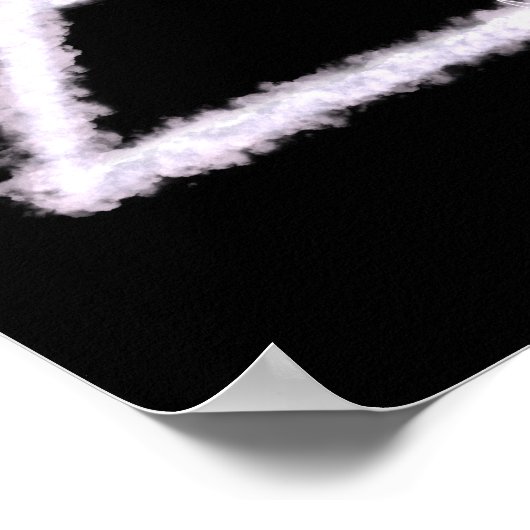 Breezy Air Element Alchemy Symbool Poster (Hoek)