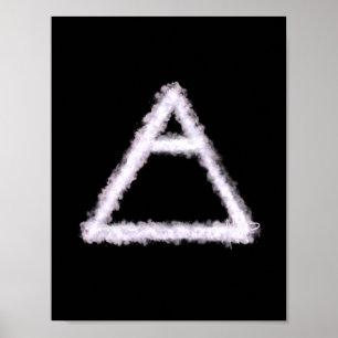 Breezy Air Element Alchemy Symbool Poster