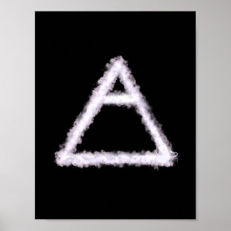 Breezy Air Element Alchemy Symbool Poster