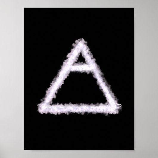 Breezy Air Element Alchemy Symbool Poster (Voorkant)