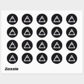 Breezy Air Element Alchemy Symbool Ronde Sticker (Vel)