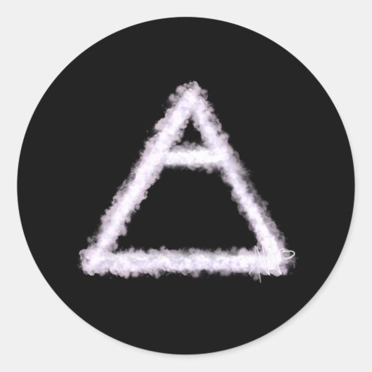 Breezy Air Element Alchemy Symbool Ronde Sticker (Voorkant)