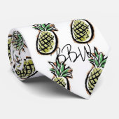 Breezy Beach Draag Aloha Pineappel Stropdas (Opgerold)