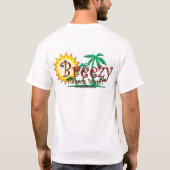 Breezy Beach Draag Green Palms Logo T-shirt (Achterkant)