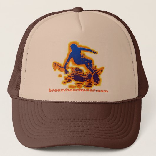Breezy Beach Draag Surf Rider Trucker Pet (Voorkant)