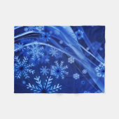 Breezy Blue Snowflakes Fleece Deken (Voorkant (Horizontaal))