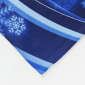 Breezy Blue Snowflakes Fleece Deken (Hoek)