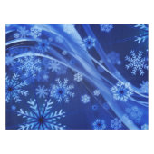 Breezy Blue Snowflakes Tafelkleed (Voorkant (Horizontaal))