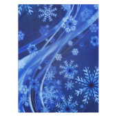Breezy Blue Snowflakes Tafelkleed (Voorkant)