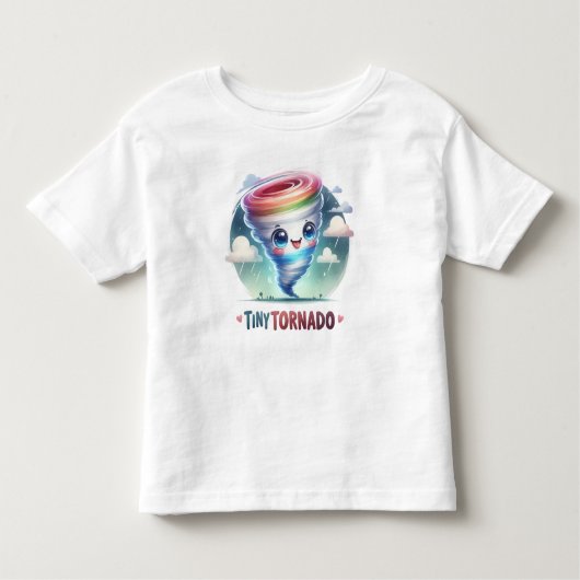 Breezy Fun - Kleurrijke Tiny Tornado Kinder Shirts (Voorkant)