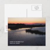 Breezy Gulf Sunset Briefkaart (Voorkant / Achterkant)