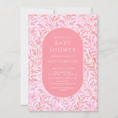 Breezy Leaf Baby shower Invitation Kaart (Voorkant)