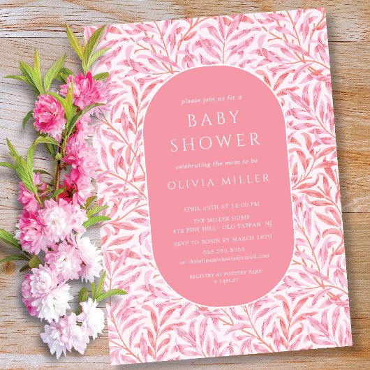 Breezy Leaf Baby shower Invitation Kaart