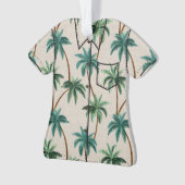 Breezy Palm Trees op Faux Grasscloth - Groen Ornament (voorkant)