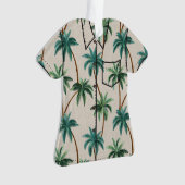 Breezy Palm Trees op Faux Grasscloth - Groen Ornament (voorkant)