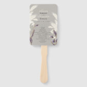 Breezy Pampas Grass Wedding Programme Handwaaier (Voorkant)