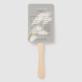 Breezy Pampas Grass Wedding Programme Handwaaier (Achterkant)