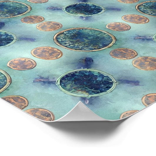 Breezy Patina Wallpaper with Ethereal Mist Texture Poster (Hoek)